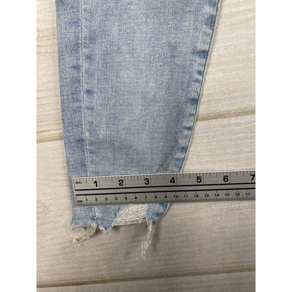 American Eagle Jeans Womens 4 Short Light Wash mid rise jegging crop distressed - Picture 7 of 11